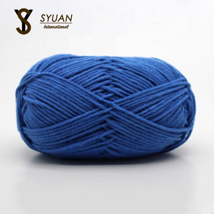 Прямая Заводская поставка Oem & odm 4ply 5ply 6ply 8ply молочный хлопок вязальная пряжа для вязания крючком