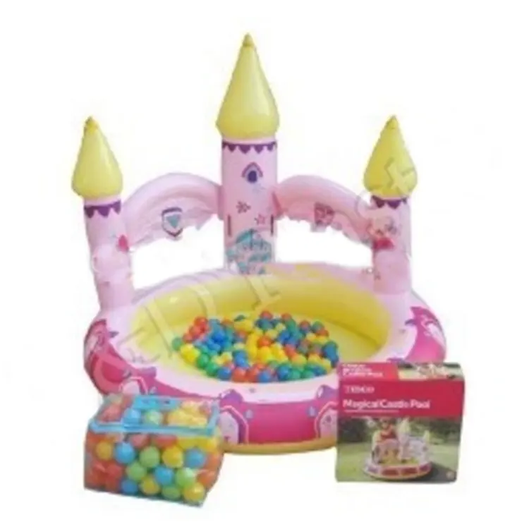 inflatable girlish pink princess pool