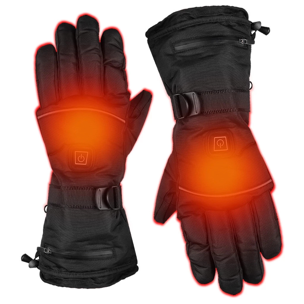 Waterproof Rechargeable Battery Gloves For Heat Adjustable Temperature Winter Thermal Outdoor Racing Cycling Heated Gloves