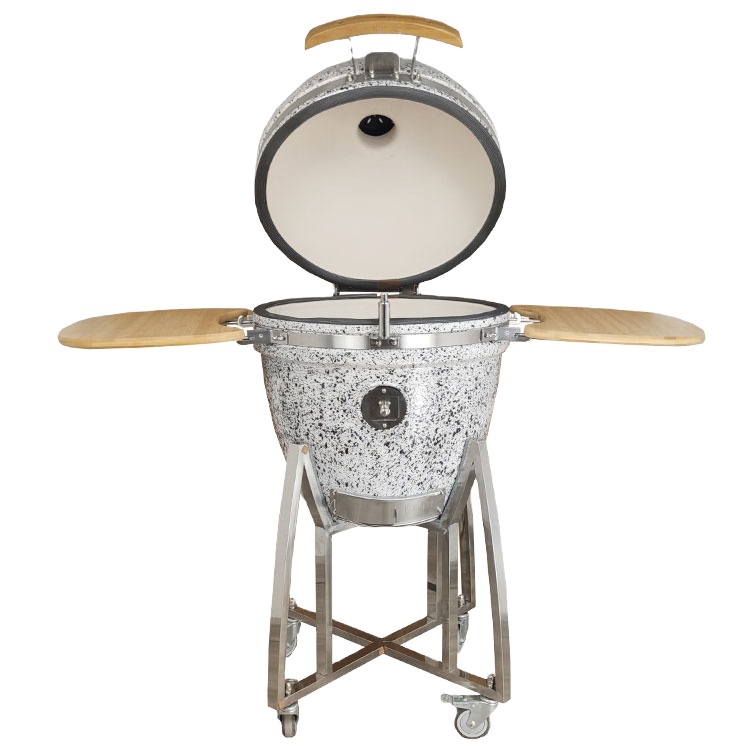 KIMSTONE 21 inch wood pellet grill smoker Ceramic Grill Smoker Egg Kamado charcoal bbq grill smoker