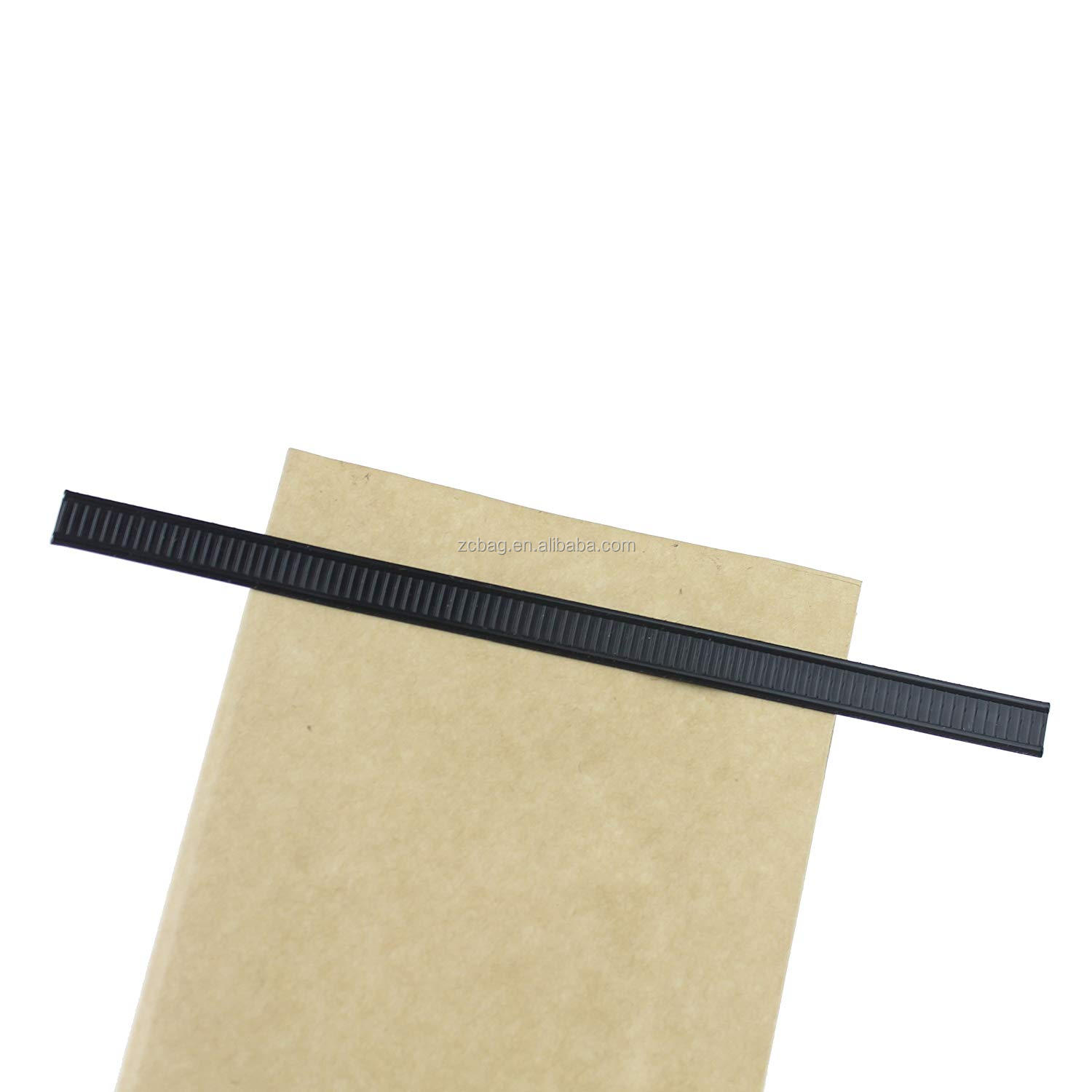 Plastic peel and stick tin tie with metal wire on the edge for diy Masking towel and Close the snack packaging bag
