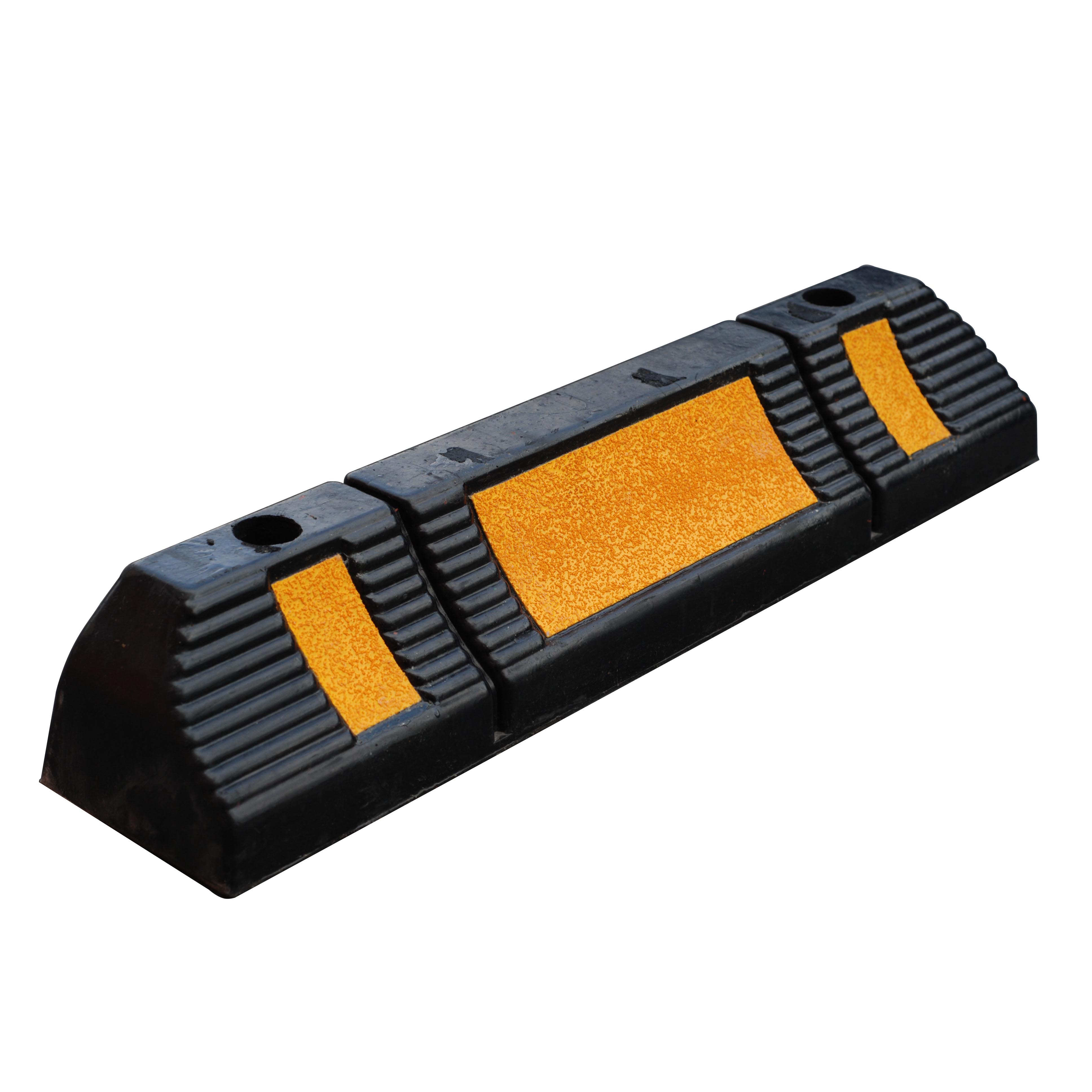 wheel stop reflective long service life Rubber made collision prevention