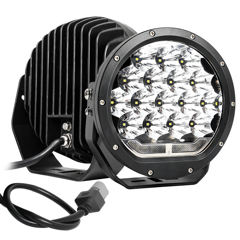 1200m High Power Super Bright Off Road Truck DRL Led Driving Spotlight, 4x4 Offroad Bumper King Round 7 inch Led Driving Lights