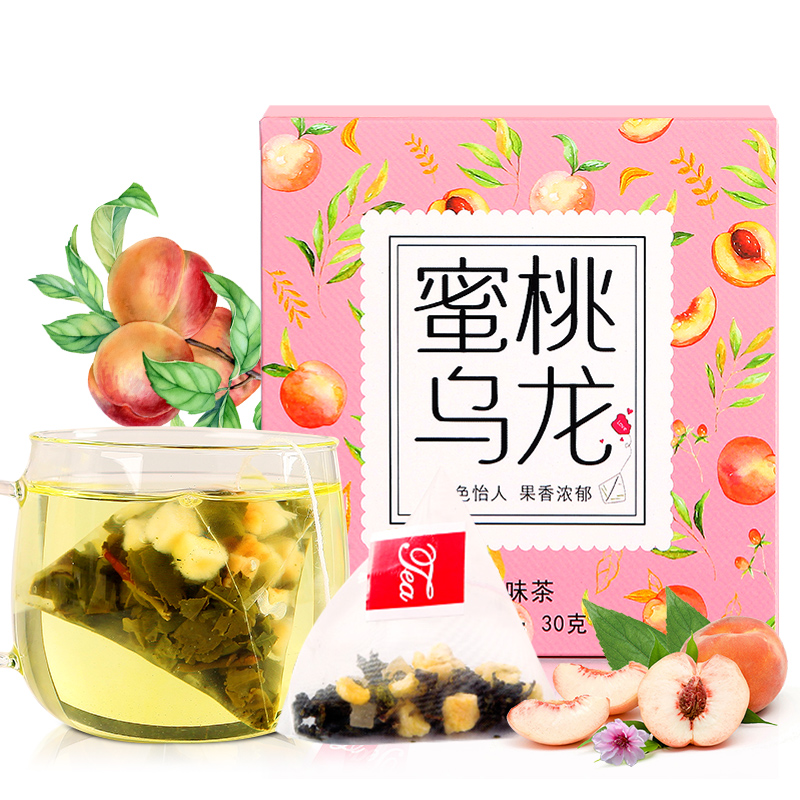 30 г чай Oolong с персиками, чайные пакетики, зеленый чай
