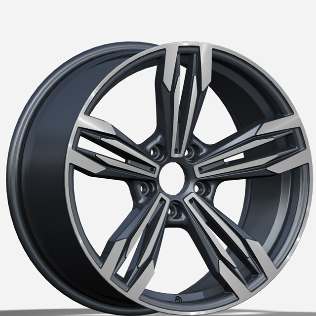 20 inch 5 spoke machine face positive ET 5x112/120 alloy car wheels