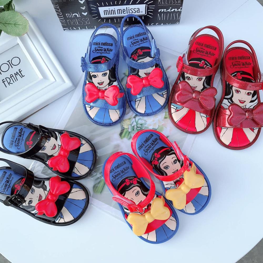 Белоснежные детские туфли Melissa, мягкая обувь желе для девочек, детские пляжные сандалии