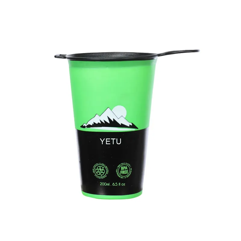 Yetu Oem/Odm Tasse Tpu Folding 200Ml 250Ml Bpa Free Reusable Portable Silicone Collapsible Foldable Water Custom Logo Tpu Cup