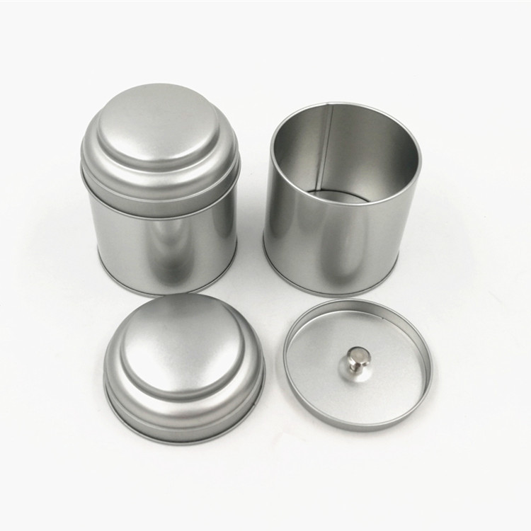 Food Grade Empty Round Double Lids 75*93mm Tea Tin Can Manufacturer For Candles