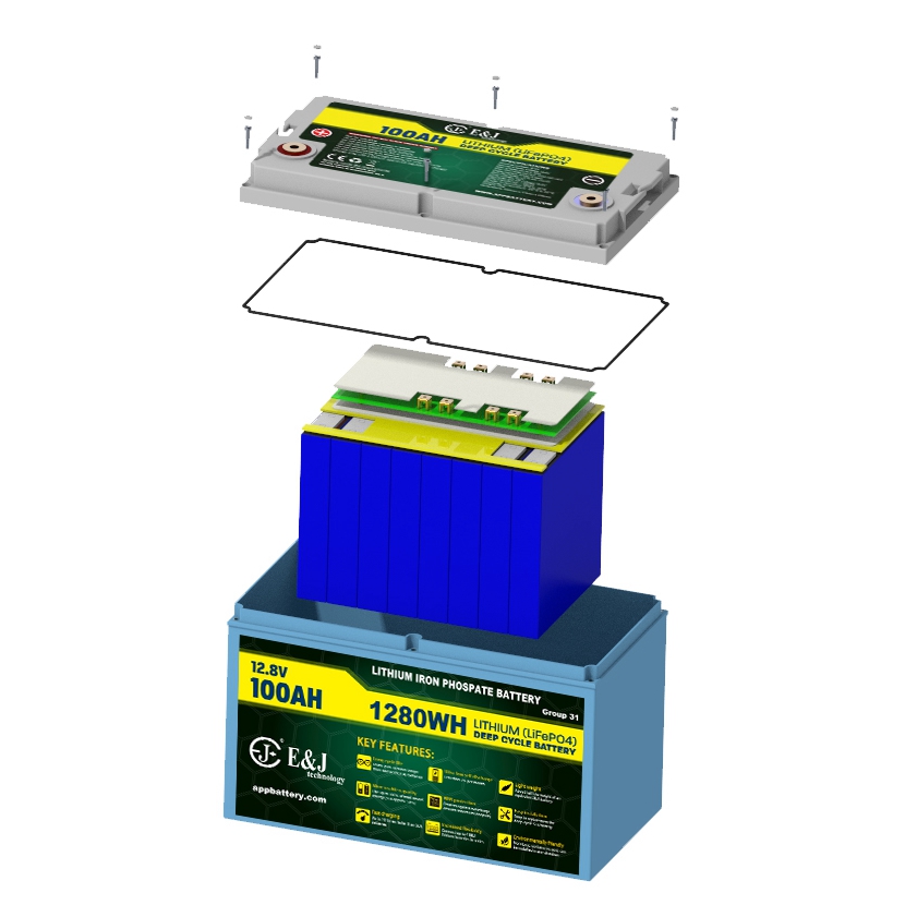 12,8 V 100A IP67 водонепроницаемый lifepo4 аккумуляторные батареи Поддержка 4 серии неограниченное количество параллельное подключение литий-ионный аккумулятор для RV, солнечные
