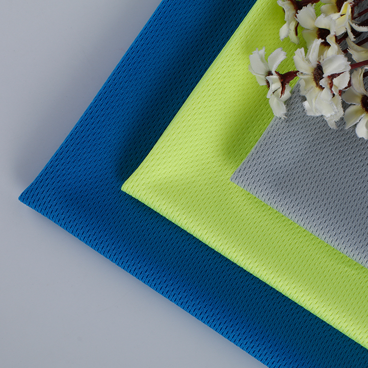 J076-4 Garment use 48s knitted warp 100% polyester sport birdeye mesh fabric