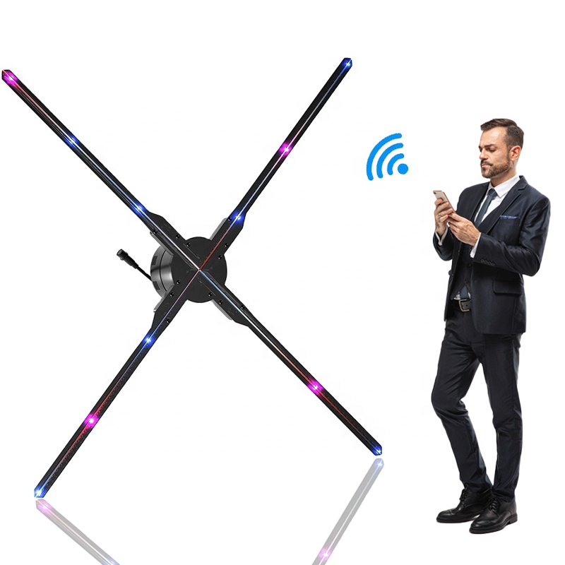 3d hologram sync 65cm advertising equipment 3d led fan stand player proyector projector with display ads