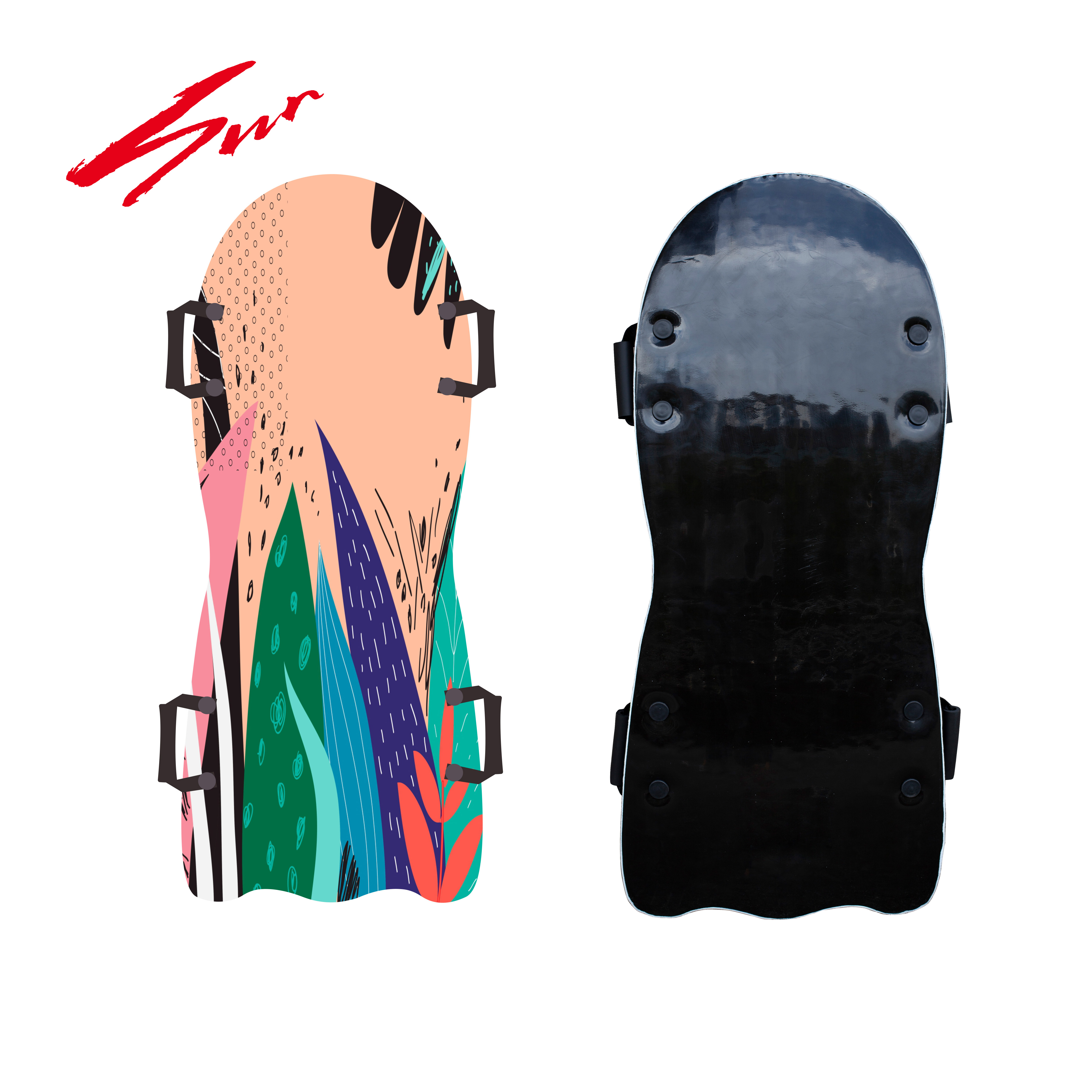 36in Foam Winter Snow Sled 2-Pack Snow Tubes Sledding