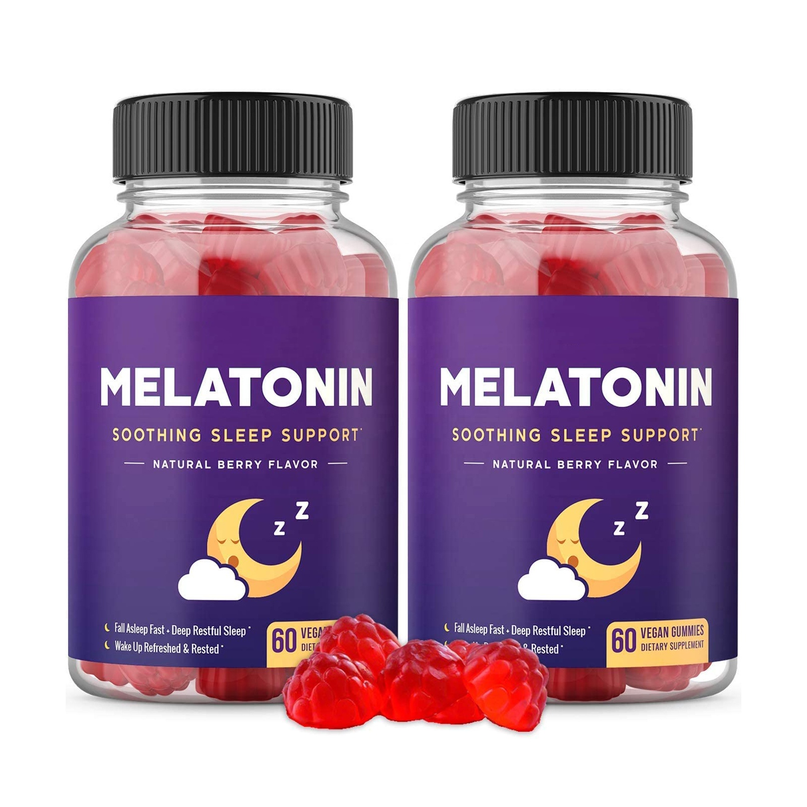 Melatonin Gummies for Kids   Adults-Sleep Aid Gummy Vitamins-Vegan Natural Supplement-Healthy Restful Deep Sleep Cycles