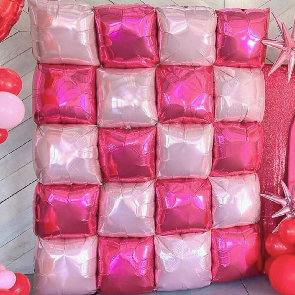 Globos Square Background Wall Panel Foil Mylar Balloon Backdrop Square Tails Balloon