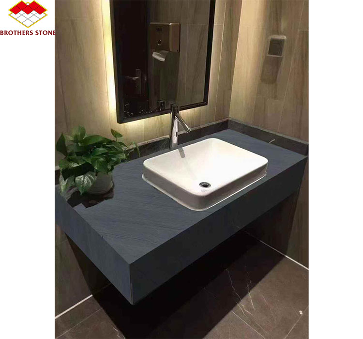 Yunfu Factory Best Price Grey-Marble-Stair Natural Carbine Grey Marble for Bathroom Vanity Stairs and Coffee Table Project