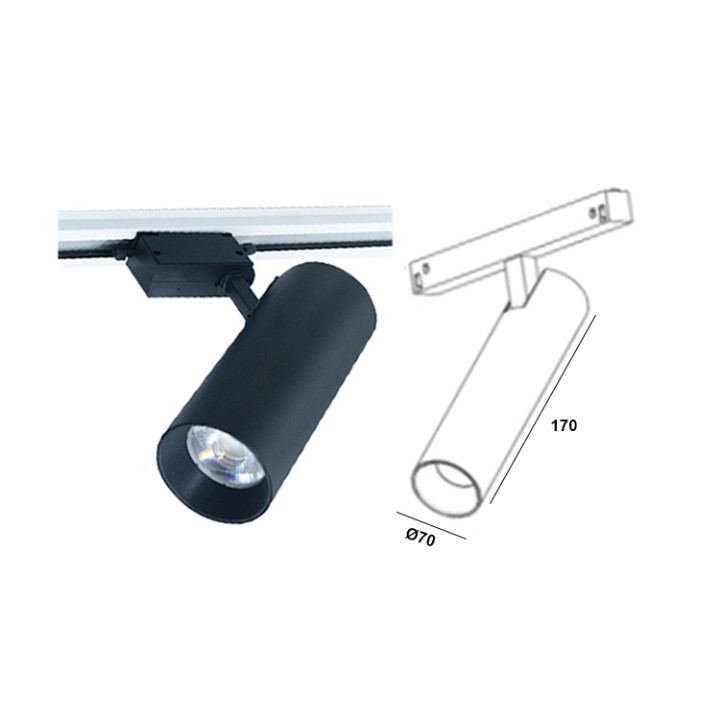 Factory direct sales Accurate light control and stronger universality led track lamp for cob commercial lighting