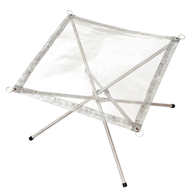 201 304 Portable Folding Stainless Steel Fire Pit With Carrying Case Outdoor Bonfire Stand Mesh Sheet