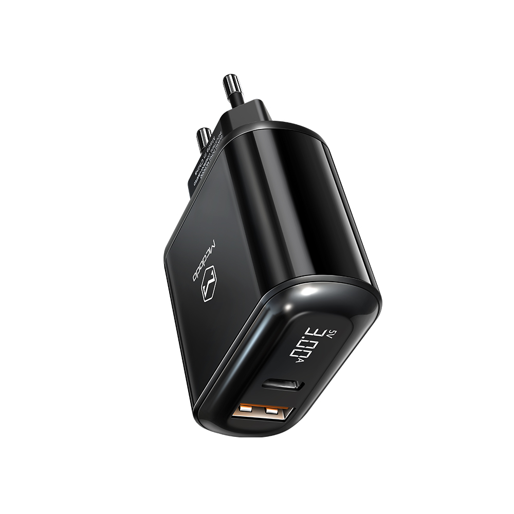 Mcdodo 18 Вт PD QC 3,0 USB настенное зарядное устройство адаптер быстрое зарядное устройство для мобильного телефона с цифровым дисплеем