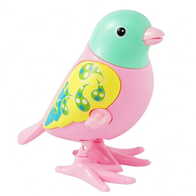 Plastic Bird Wind Up Toys Sparrow Cute Little Clockwork Spring bird Animal Toy for Kids