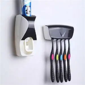 Home Automatic Toothpasteer Plastic Lazy Toothpaste Dispenser 5 Toothbrush Holder
