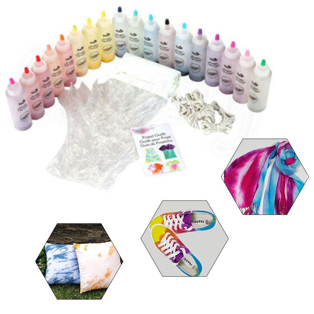 18 Colors/set One-step Tie Dye Kit DIY Kits For Fabric Textile Craft Arts Clothes For Solo Projects Dyes Paint And Family Fun