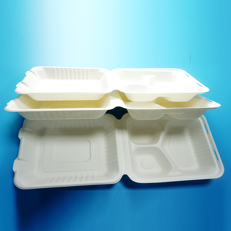 100% биоразлагаемые sugarcane целлюлоза Ланч одноразовая посуда bagasse