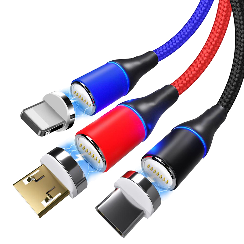 Круглый Магнитный кабель Type-c Usb Магнитный кабель для быстрой зарядки данных Магнитный кабель для быстрой зарядки