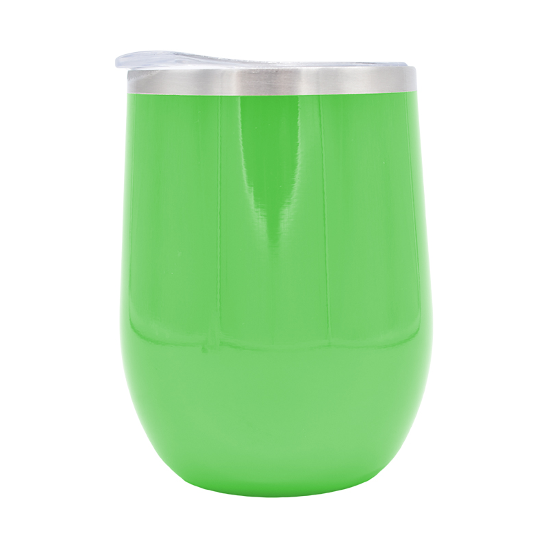 12oz Double Wall Stainless Steel insulated vacuum Egg Shape Mugs thermal Cup Wine Tumbler Top Sellers 2021 for Amazon