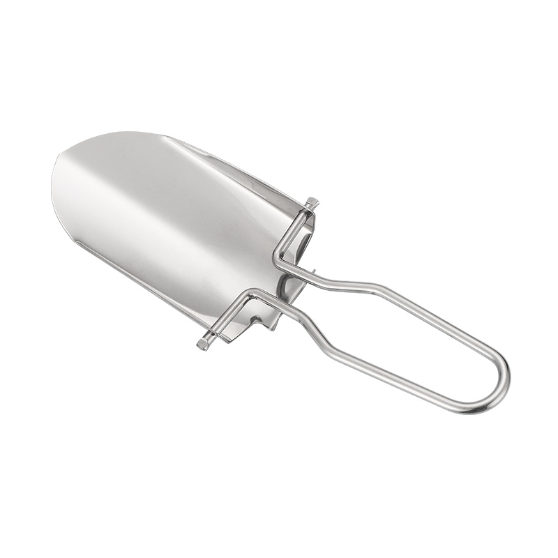 Handle Lightweight Stainless Steel Mini Folding Trowel Garden Shovel for Camping