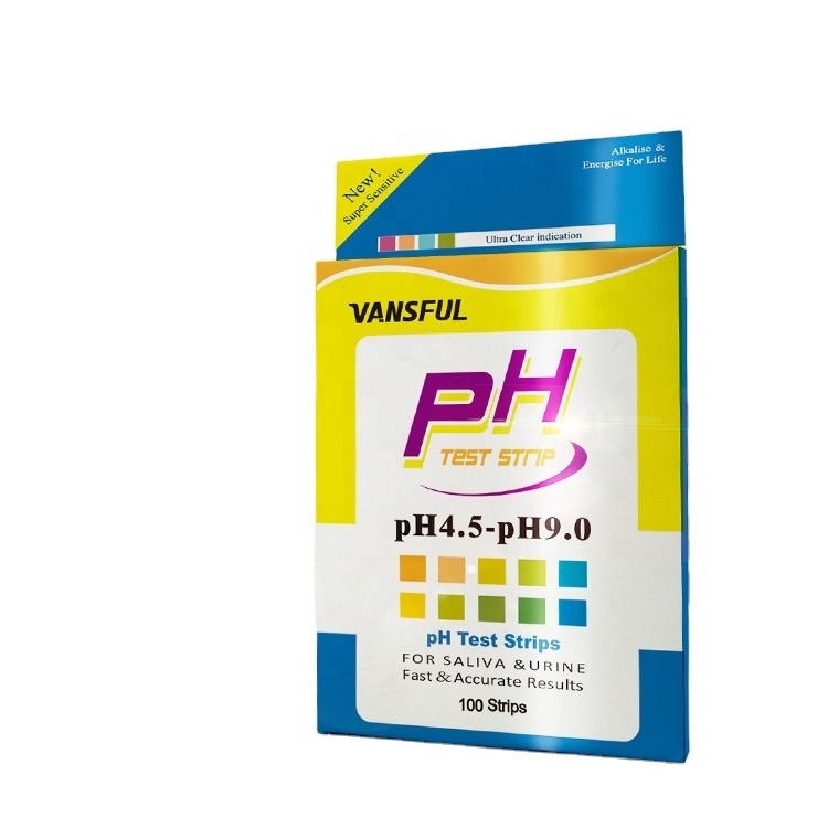 High Accuracy pH 4.5 - 9.0 Test Strips Urine & Saliva Test Body pH Level