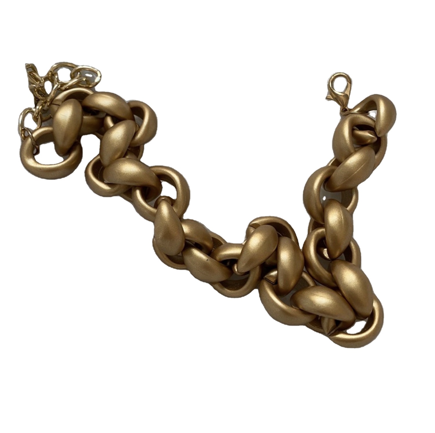 2-color matte clavicle chain retro temperament Necklace