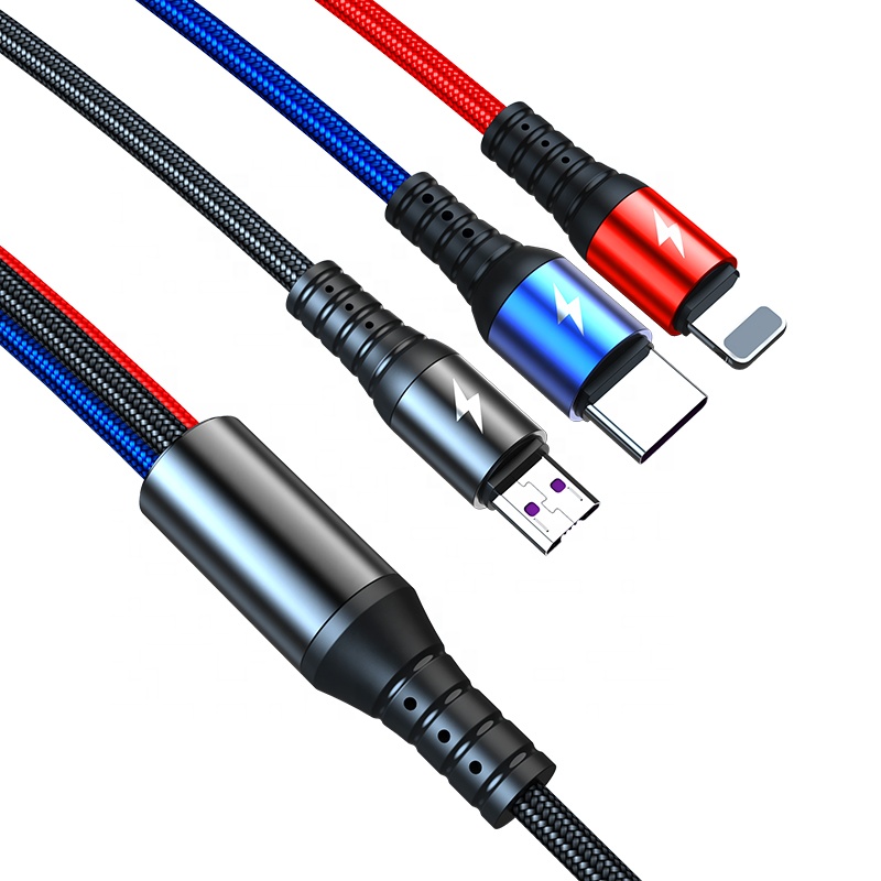 3 в 1 магнитное зарядное устройство Micro USB кабель для iPhone Android мобильный телефон Быстрая зарядка Магнит USB Type C кабель провод шнур