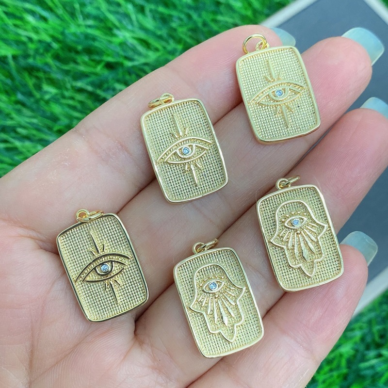 14K Protection Jewelry Gold Greece Turkish Evil Eyes Pendant And Charms