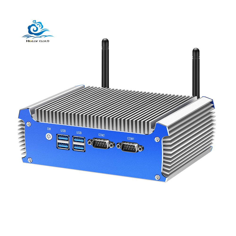 HLY Mini PC i7 5500U i5 5200U i3 4005U Win10 Linux RS232 Dual Gigabit NIC VGA 4USB WiFi безвентиляторный промышленный компьютер