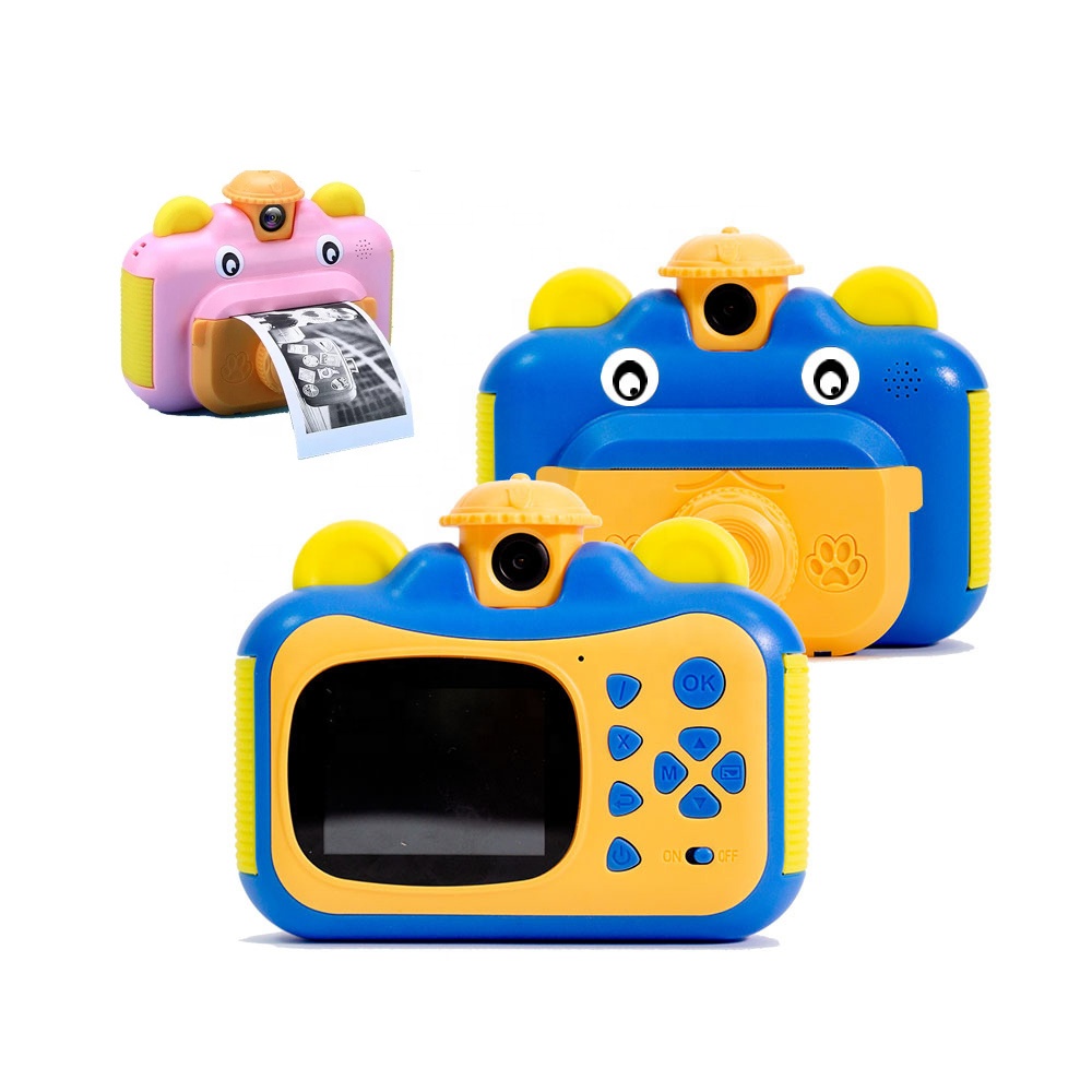 Child instant print photo toy camera kids HD 1080P mini photo printing digital camera video record with 2.4 inch IPS screen