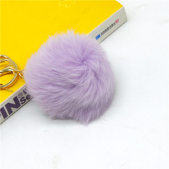 Wholesale fashionable handbag accessories Factory wholesale Fluffy Pompom fur Ball keychain