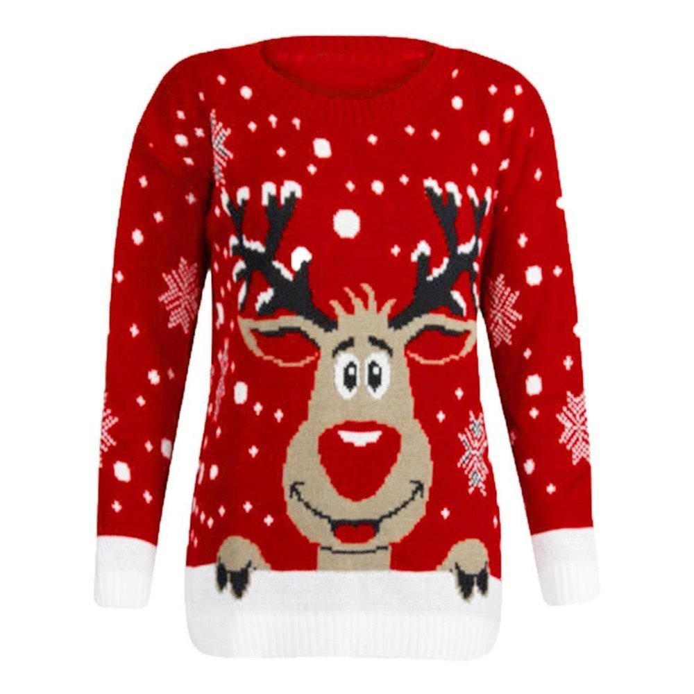 Long Sleeve Sweater Christmas Ugly Warm Female Tops