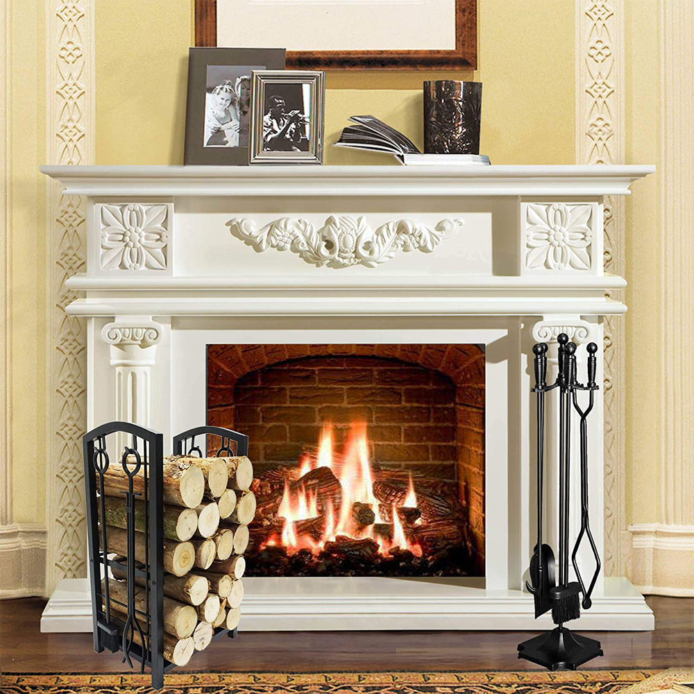Large Fireplace Rack Indoor Bin Log Fireplace Tools