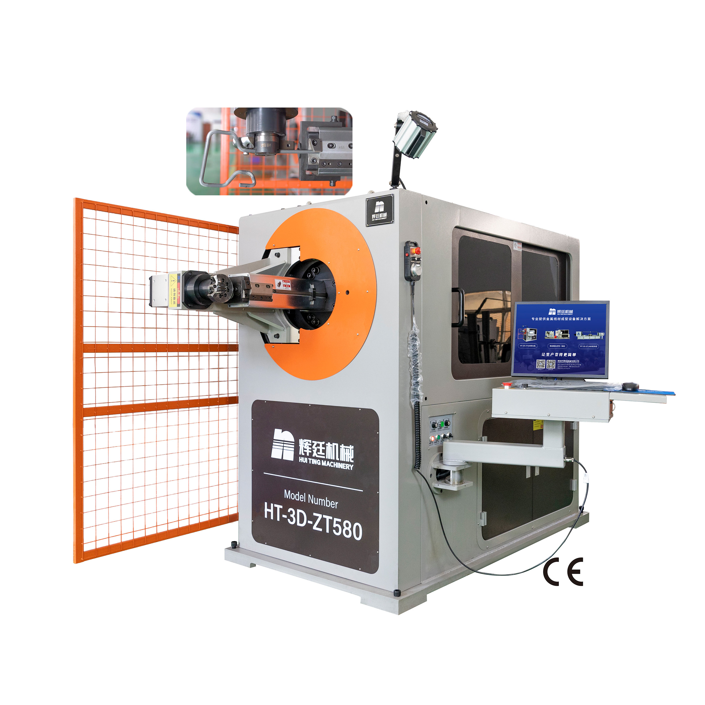 Гибочный станок Pro Huiting-Steel, 3-8 мм, 5 осей, 3D, ЧПУ, гибочный станок для проволочных труб, гибочный станок для арматуры, OEM, ODM