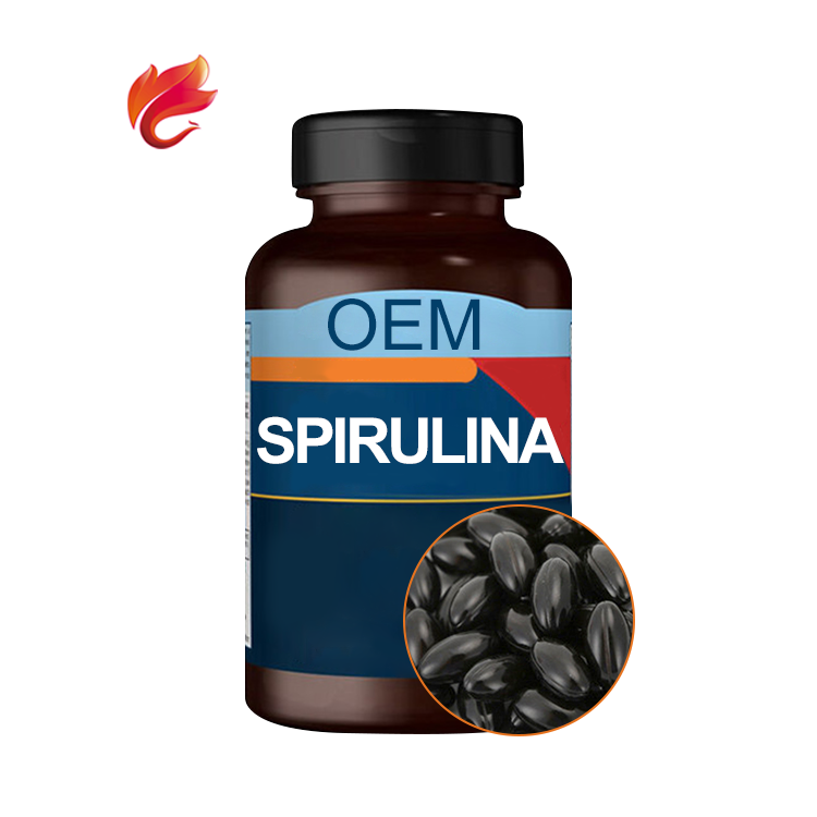 Natural Spirulina softgel capsules