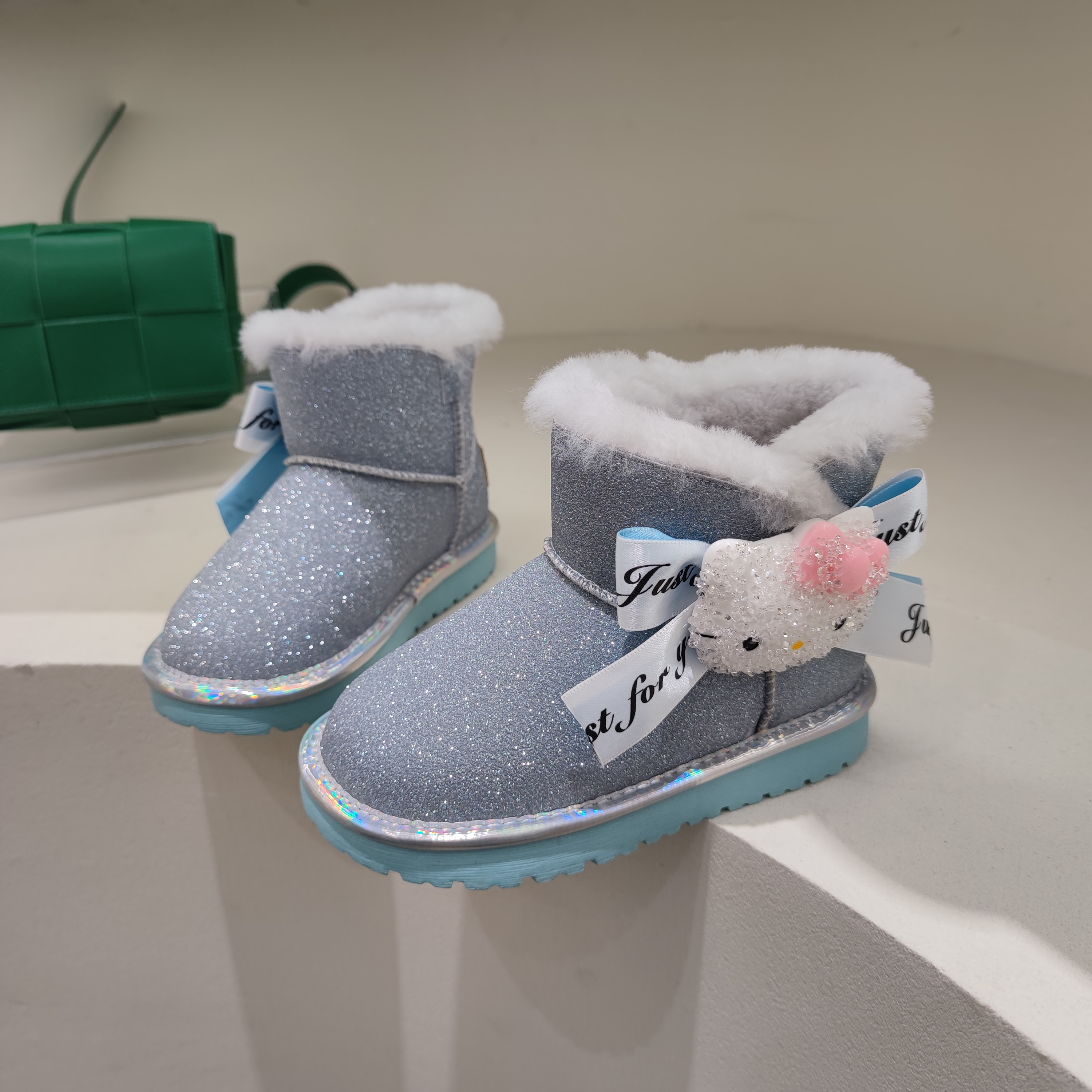 Winter cartoon cotton non-slip comfortable kids toddler shoes boots for girls