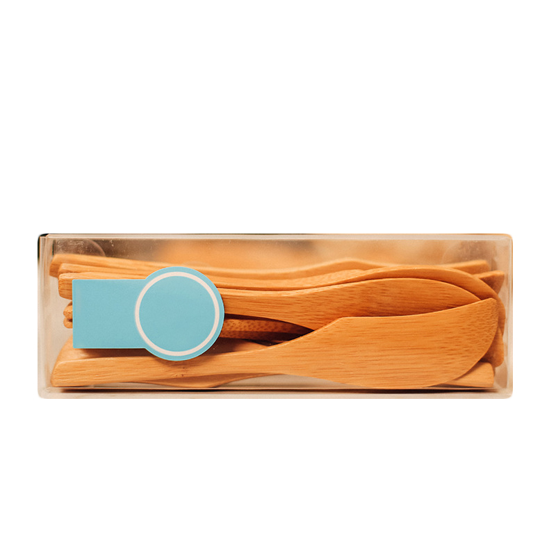 20pcs bamboo knife set natural party bamboo knife for butter cutting for home butter fly knife