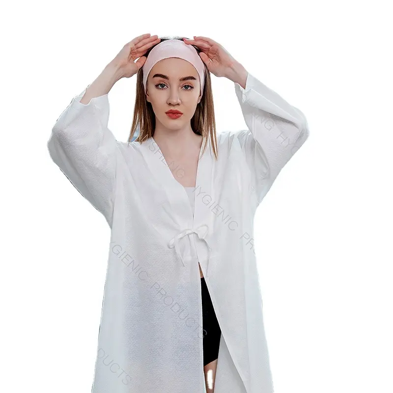 Non-woven Disposable Breathable Cotton Sleepwear Bath Towel Bathrobe