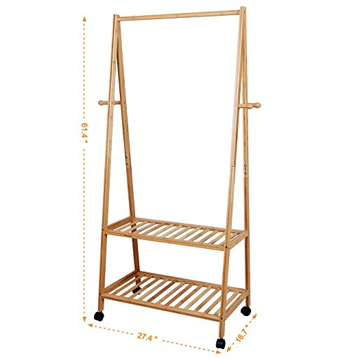 Multi Function Garment Laundry Clothes Rack With Wheels