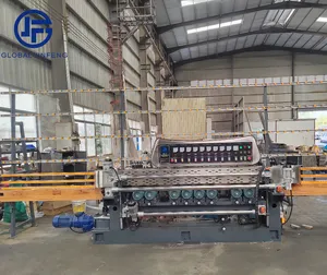 JFE261 Best Sale Glass Edge Beveling Polishing Machine With Stainless Steel Cover For Sale Glass Factory