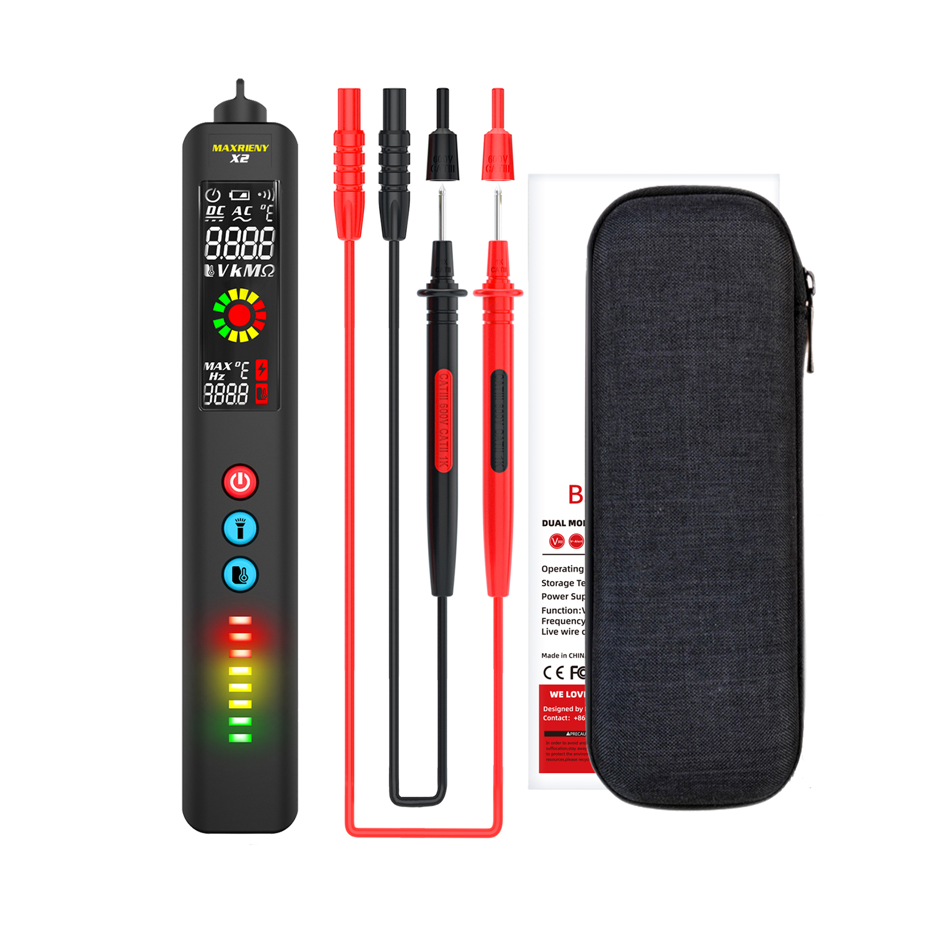 Non Contact Voltage Tester Pen digital control voltage test pen LED lamp detection Sensor Tester Detectors Voltage Tester