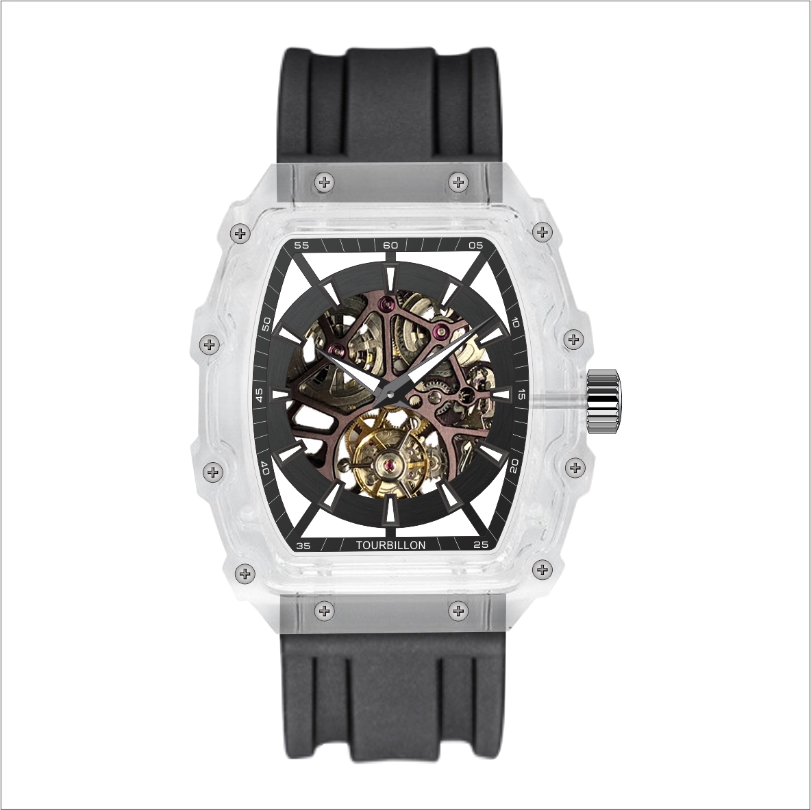 Tourbillon часы Механические часовой хронограф автоматический индивидуальный дизайн