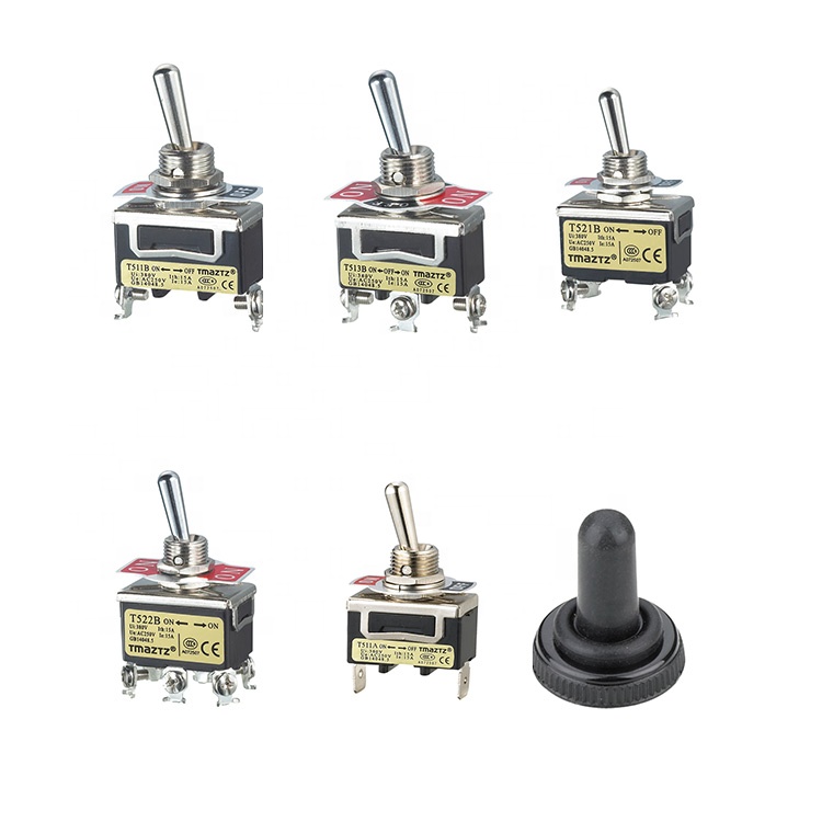 TMAZTZ 15A 250V Вкл/Выкл на защита от перегрева ползунковый Переключатель 4-полосная тумблеры 12 мм (T511B)
