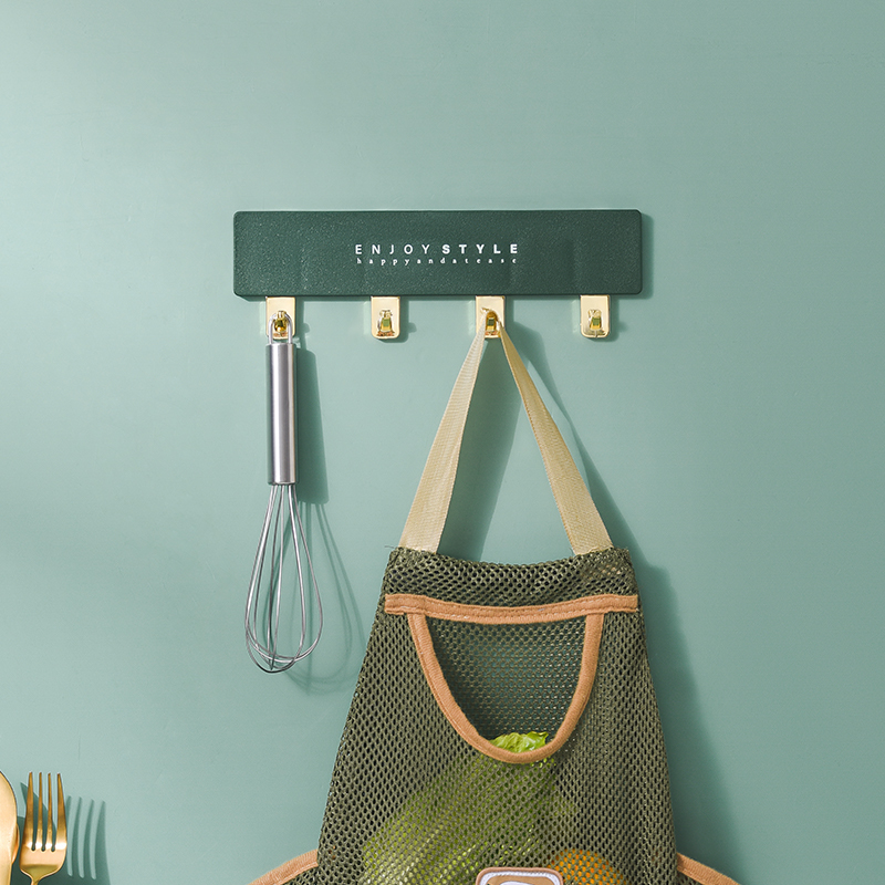 JIUYUE Nordic Customized 4 Or 2 Hook Hanger Wall Hanging Clothes Hooks Punch-Free Hanger Hook Self