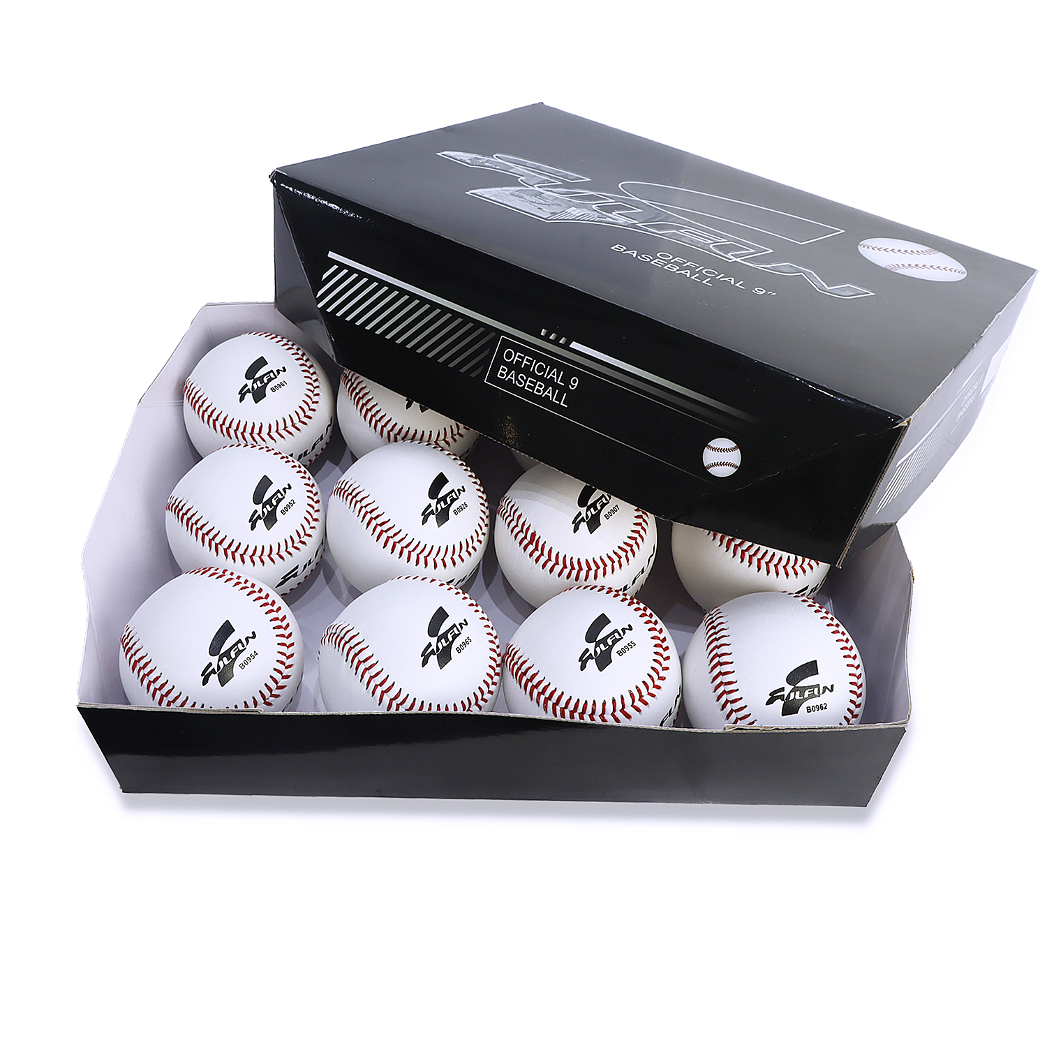 Custom printing 9 inch leather training practice baseball